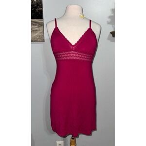 MeUndies fuchsia pink bamboo modal chemise sleep slip dress size small‎ medium